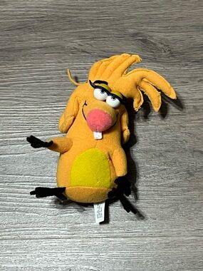 VTG Angry Beavers Show Treeflower Stuffed Plush Viacom Nickelodeon 6" 1997